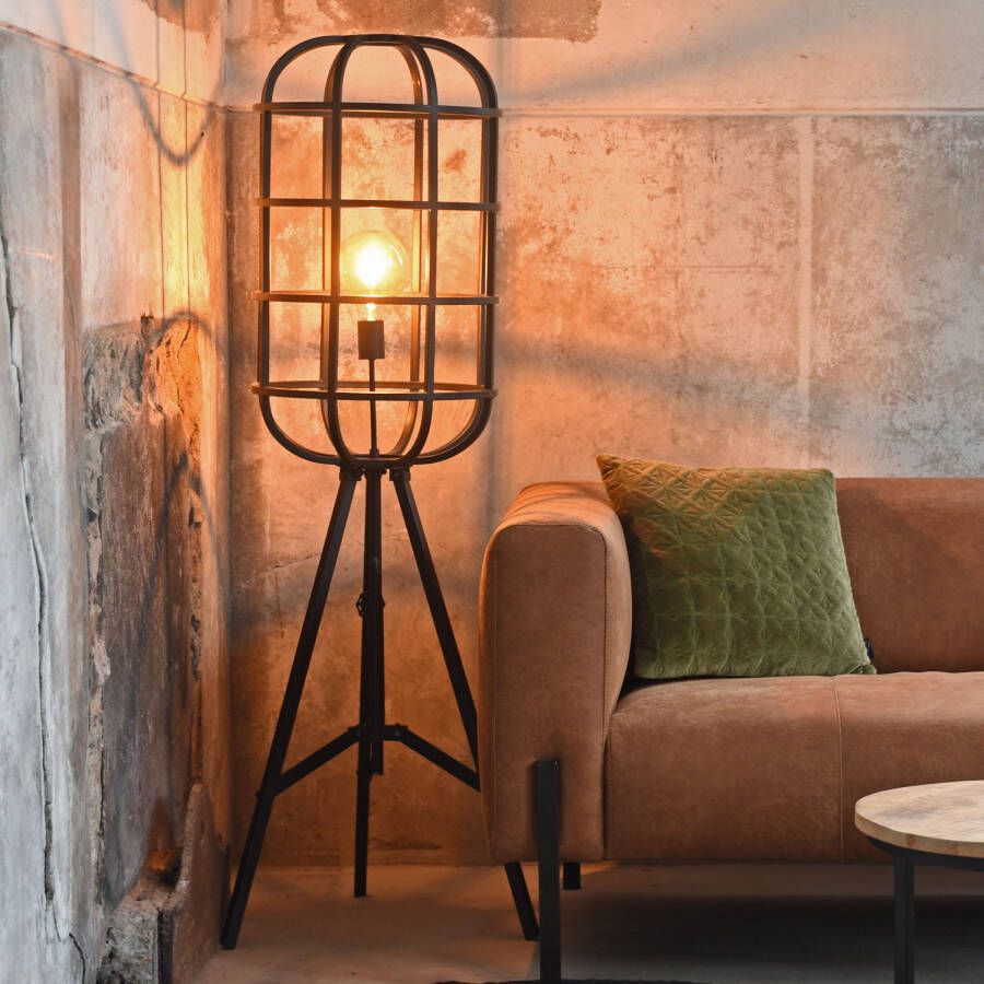 LABEL51 Vloerlamp Twine Metaal 145cm Zwart