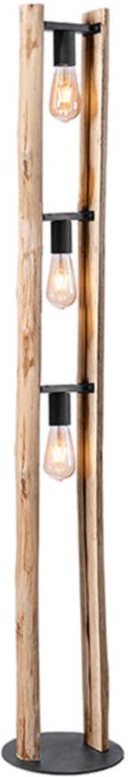 LABEL51 | Vloerlamp Woody Rough Hout | Woonaccessoires | Vloerlamp - Foto 3