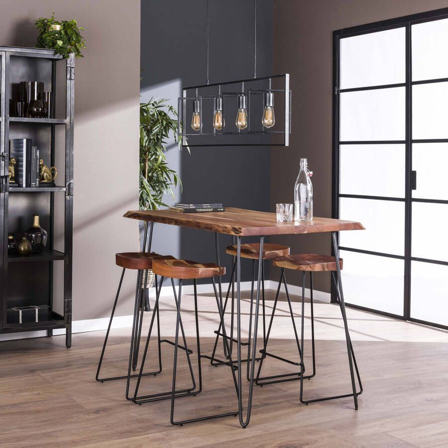 LifestyleFurn Bartafel 'Michel' Boomstam 130 x 70cm kleur Massief acacia naturel