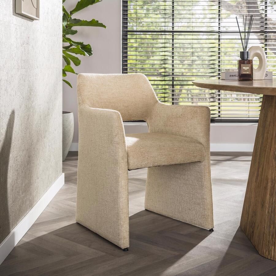 LifestyleFurn Eetkamerstoel Elita Jaroq stof Zand