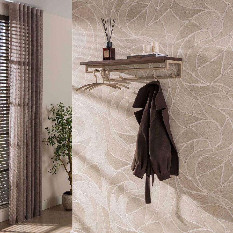 LifestyleFurn Kapstok Julissa Met 5 haken Acaciahout Bruin