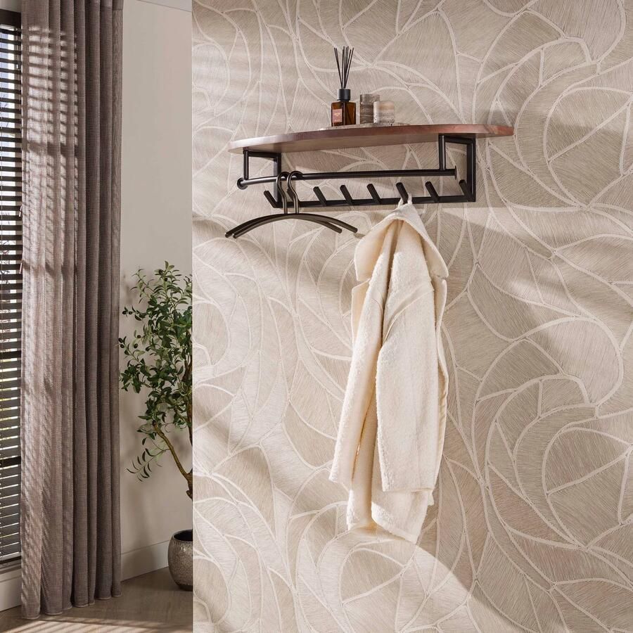 LifestyleFurn Kapstok Karia Acaciahout Met 8 haken Bruin