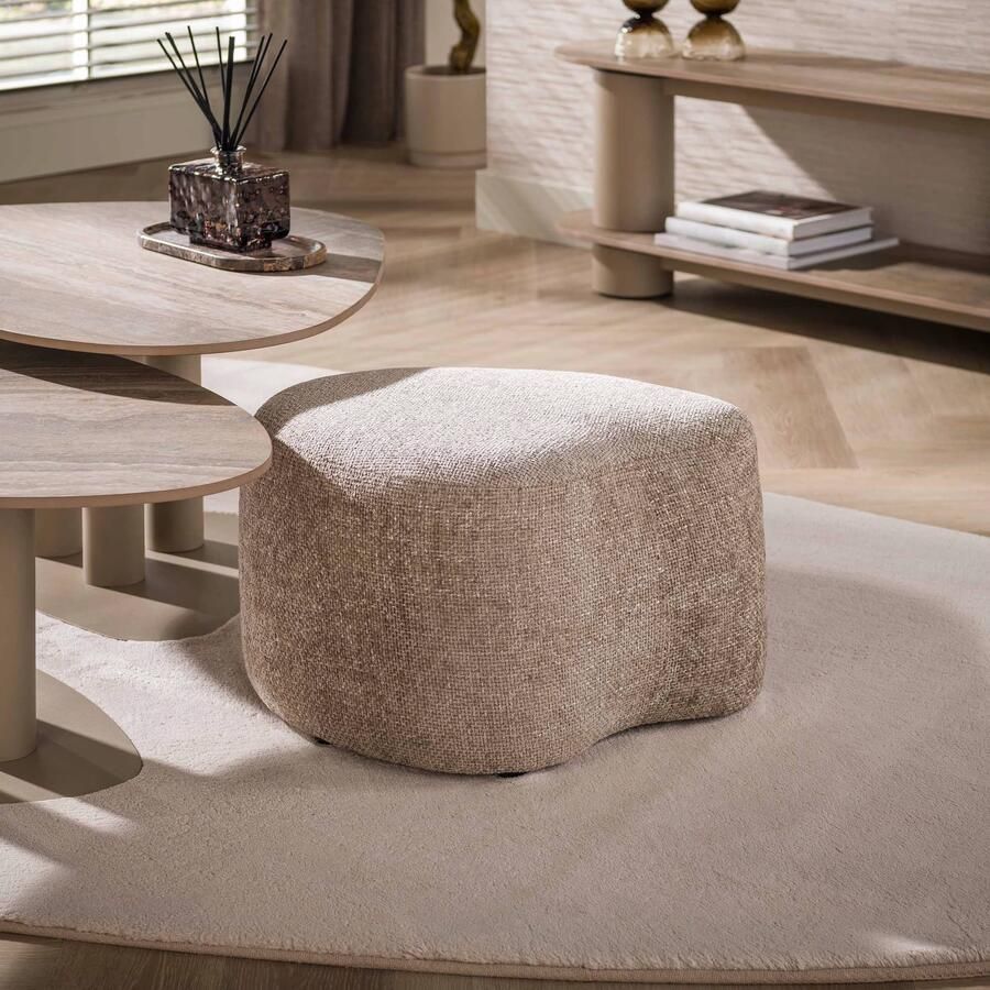 LifestyleFurn Poef Cagney Cargo stof Zand