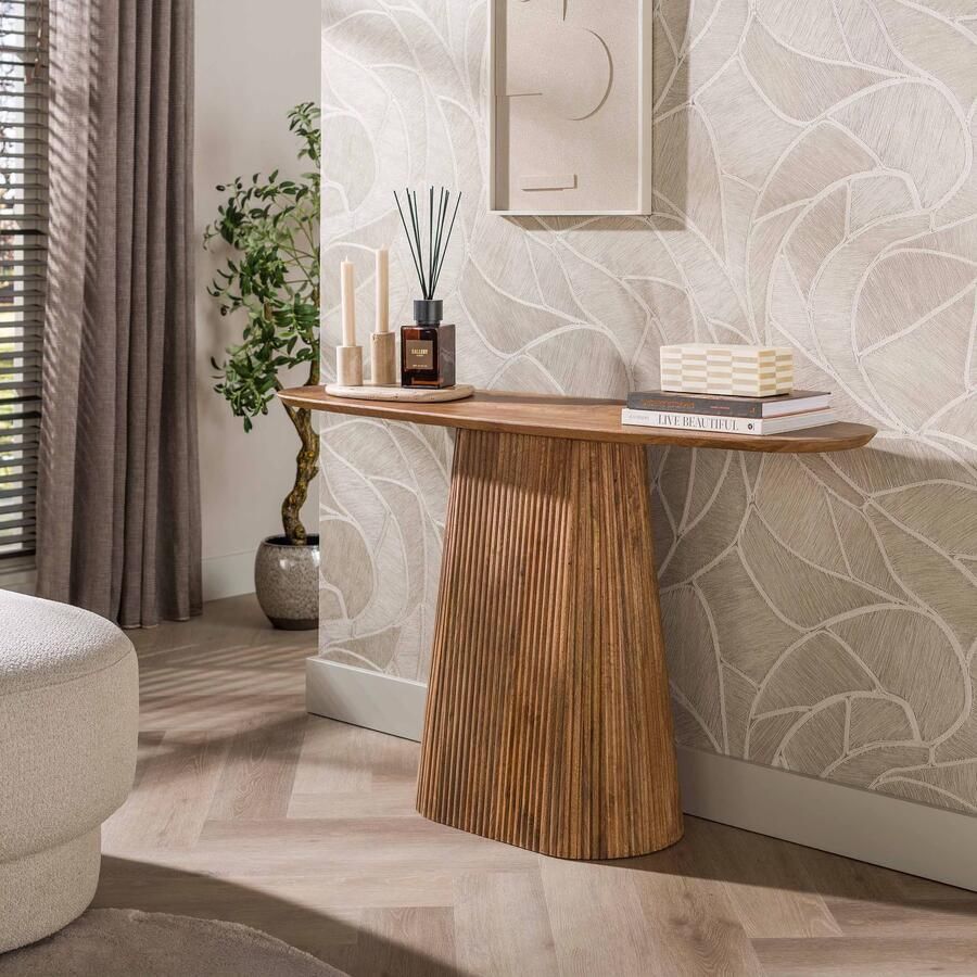 LifestyleFurn Sidetable Sharmila Mangohout 135cm Bruin