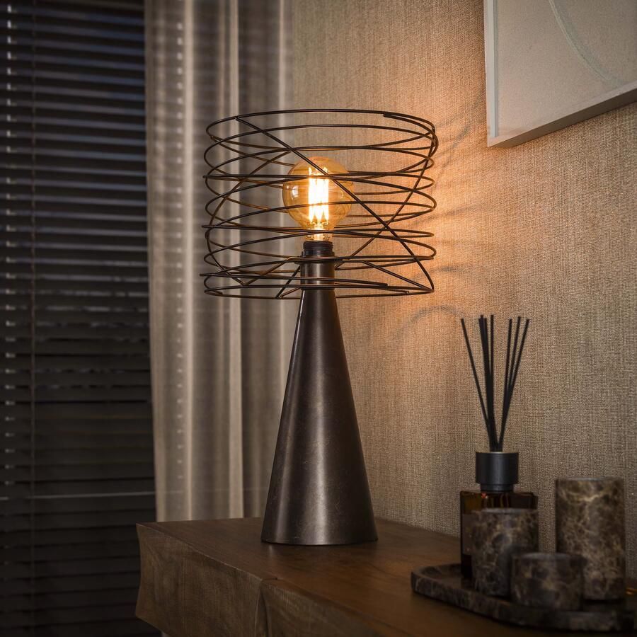 LifestyleFurn Tafellamp Jacklynn Urban Bruin