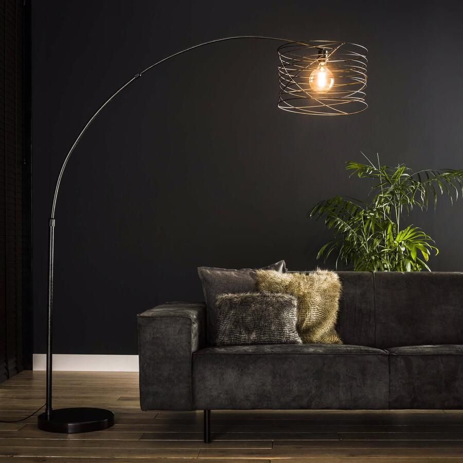 LifestyleFurn Vloerlamp Jacklynn Charcoal Grijs