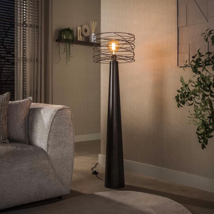 LifestyleFurn Vloerlamp Jacklynn Urban Bruin