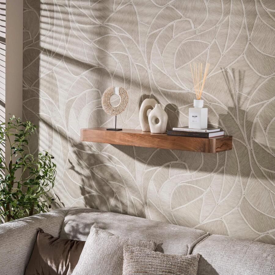 LifestyleFurn Wandplank Alania Acaciahout 100cm Bruin