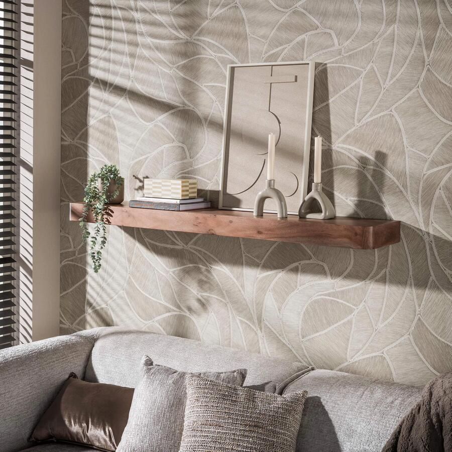 LifestyleFurn Wandplank Alania Acaciahout 150cm Bruin