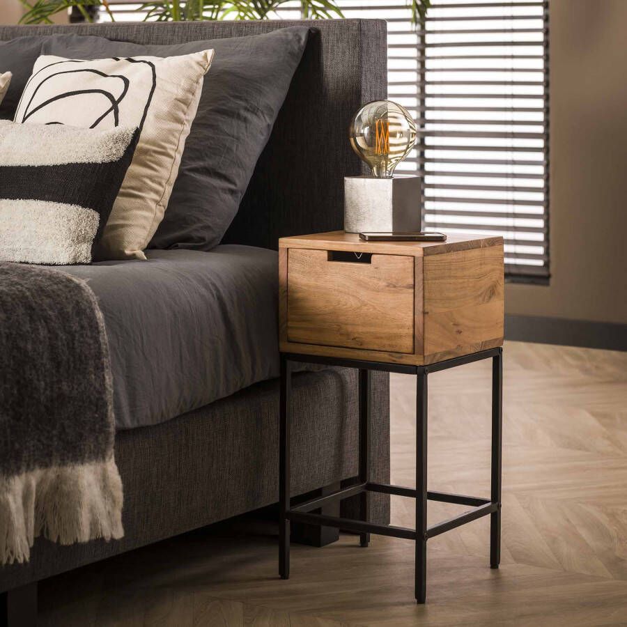 LifestyleFurn Nachtkastje Ilsinho Acaciahout Massief acacia naturel