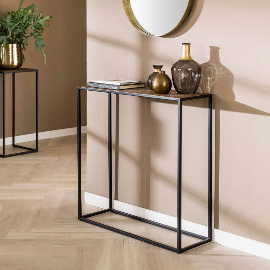 LifestyleFurn Sidetable 'Maciel' 75cm kleur Antiek Brons