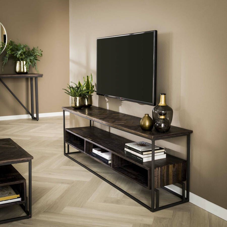 LifestyleFurn TV-meubel Alistair Teakhout 160cm Teakhout brownwash