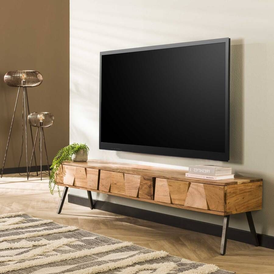LifestyleFurn TV-meubel Eryka Acaciahout 180cm Massief acacia naturel