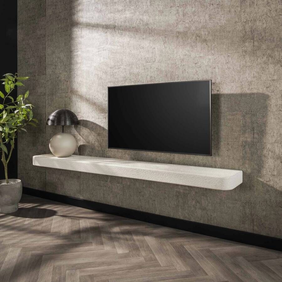 LifestyleFurn Wandplank TV-meubel Tocara Marmer composiet 200cm