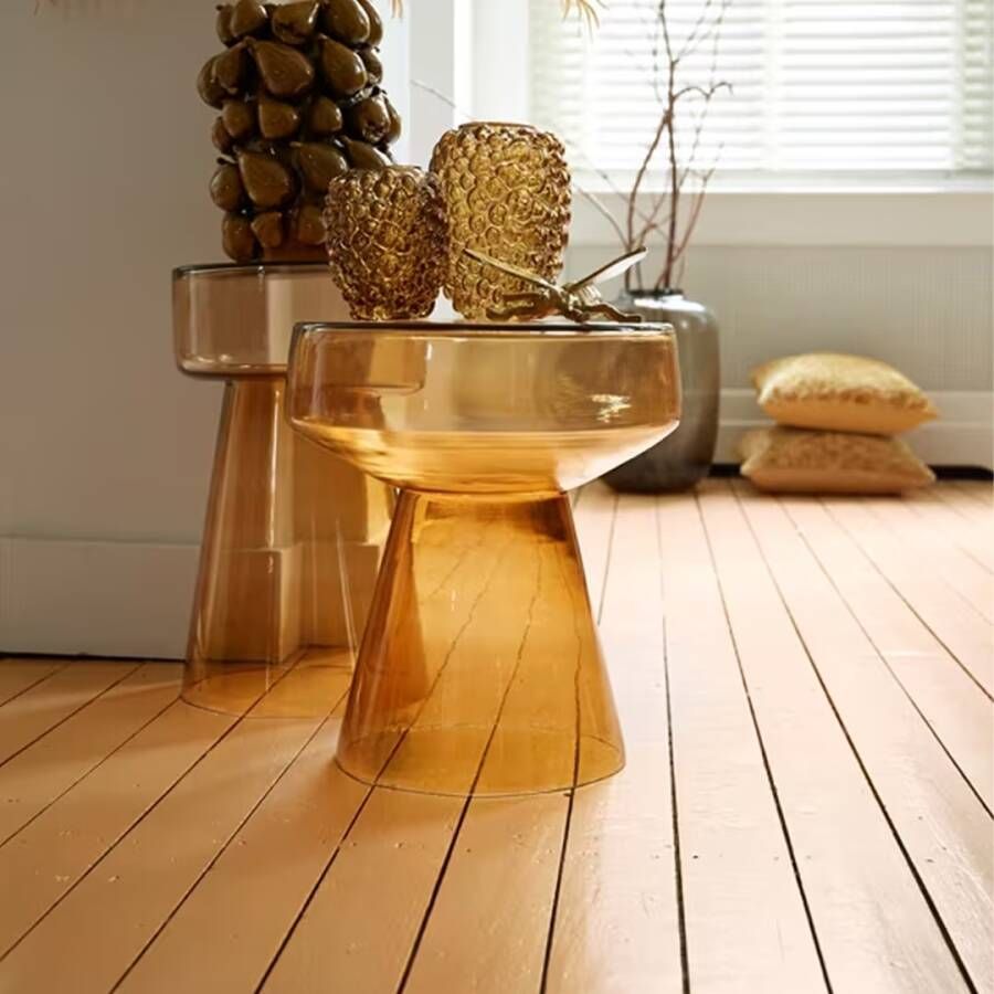 Light & Living Bijzettafel Dakwa Ø37cm Okergeel Rond
