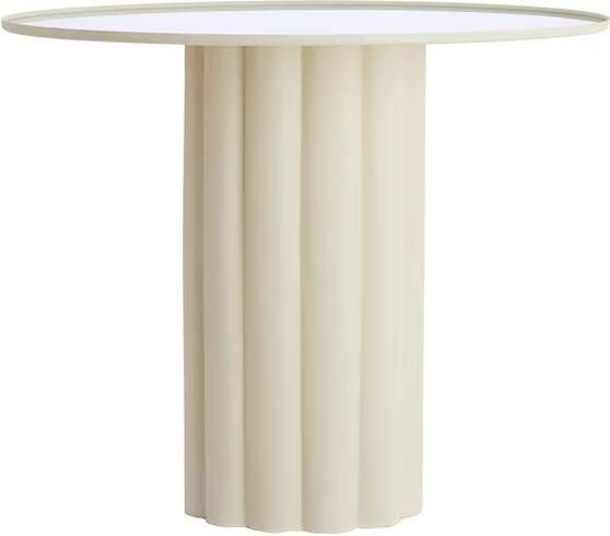 Light & Living Light&living Bijzettafel Ø91 5x75 cm ROSARIO spiegel helder+crème