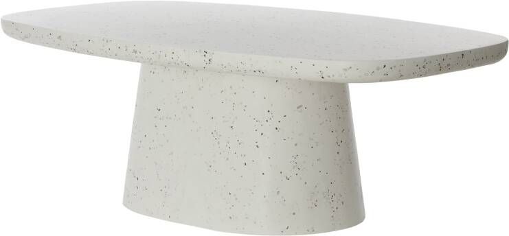 Light & Living Deens Ovale Salontafel Hamura Terrazzo 120 x 70cm Wit Ovaal