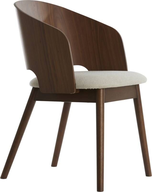 Light & Living Light&living Eetkamerstoel 56x49x79 cm NIEBLA hout bruin+beige