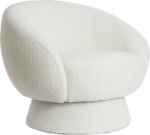 Light & Living Fauteuil Avoria Bouclé Crème