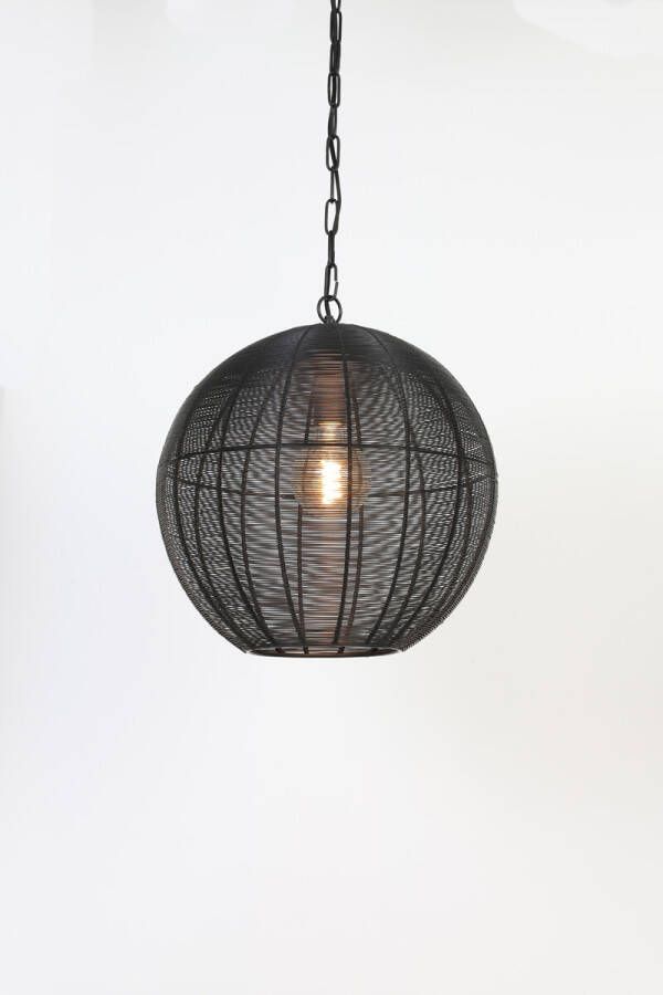 Light & Living Hanglamp Amarah 40cm mat zwart