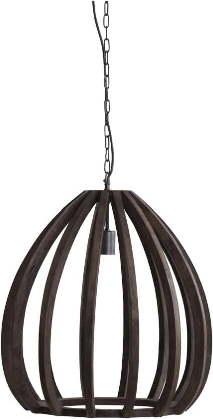 Light & Living Hanglamp Barsia Mangohout 50cm Donkerbruin