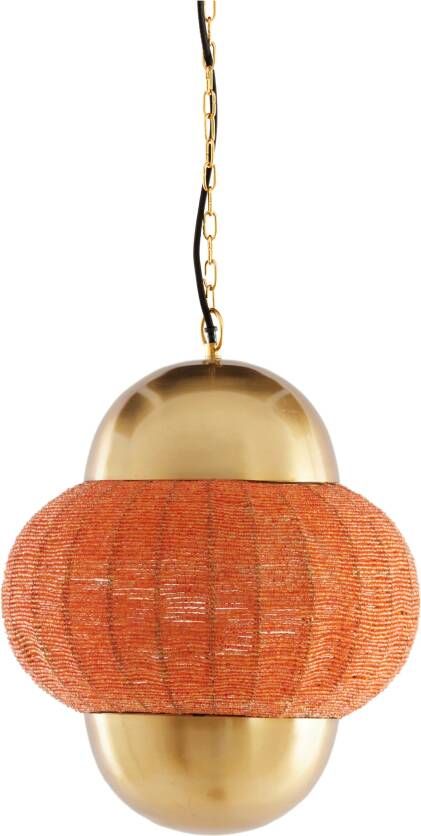 Light & Living Hanglamp Cetara Kralen 33cm Oranje Brons