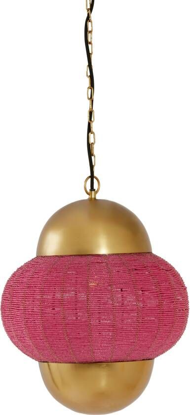 Light & Living Hanglamp Cetara Kralen 33cm Roze Brons