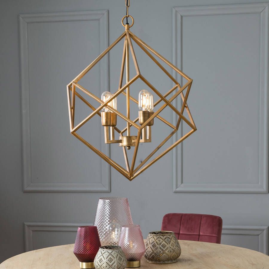 Light & Living Hanglamp 'Drizella' 3-Lamps goud