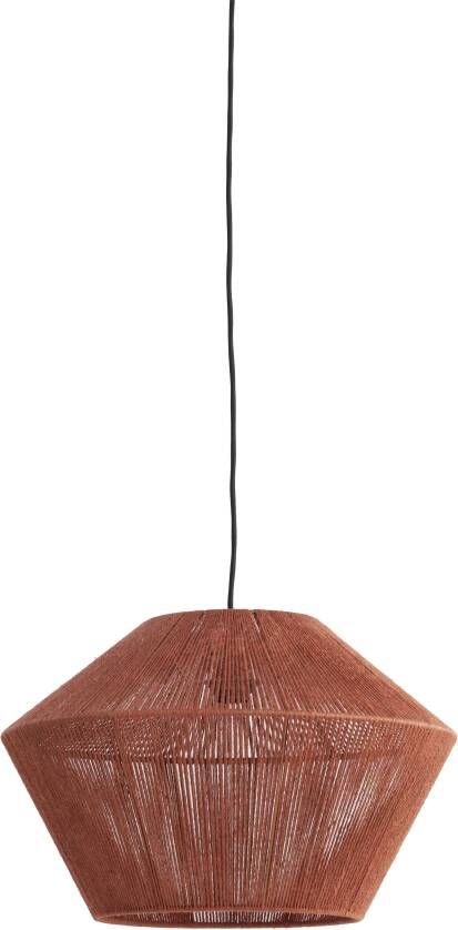 Light & Living Hanglamp Fugia Jute 50cm Steenrood