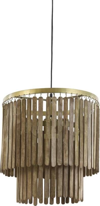 Light & Living Light&living Hanglamp Ø45x43 cm GULARO hout donker bruin