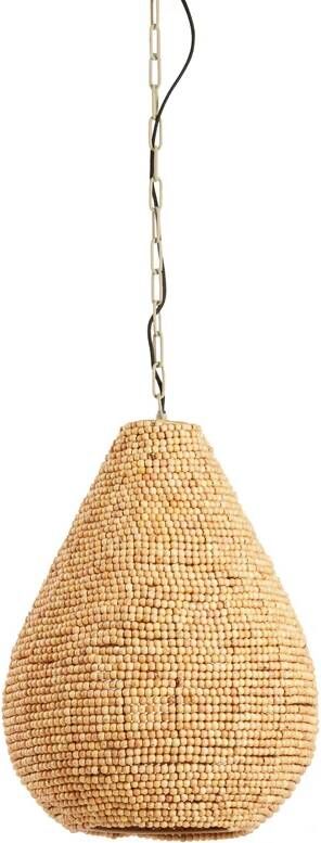 Light & Living Hanglamp Kabinda Kralen 31cm Bruin