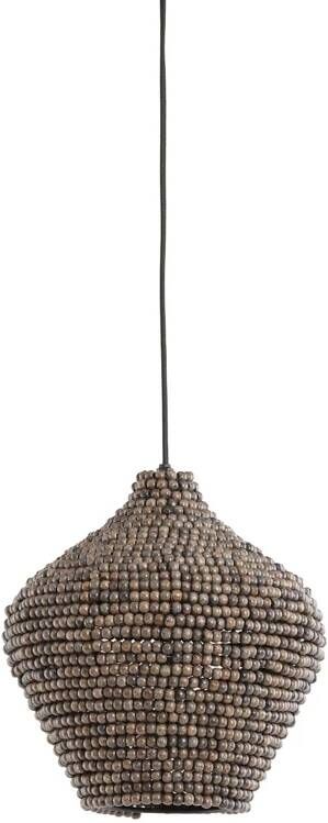 Light & Living Hanglamp Kalenga Kralen 28cm Bruin Grijs