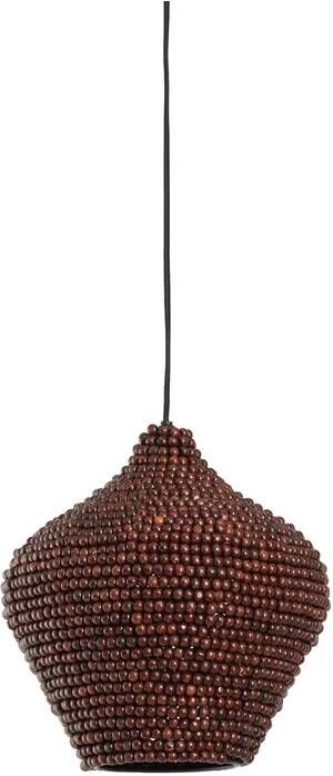 Light & Living Hanglamp Kalenga Kralen 28cm Donkerbruin