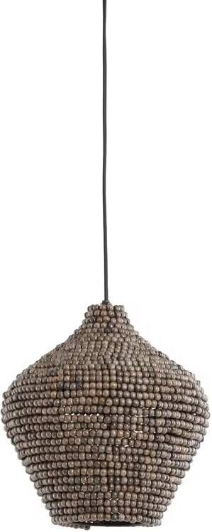 Light & Living Hanglamp Kalenga Kralen 28cm Bruin Grijs