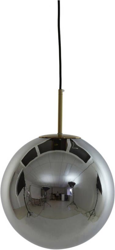 Light & Living Light&living Hanglamp Ø40 cm MEDINA antiek brons+glas smoke