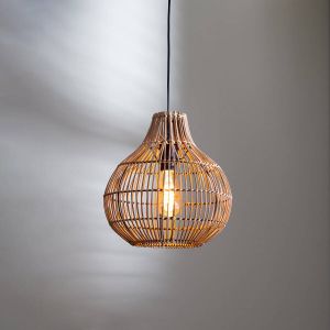 Light & Living Pacino Hanglamp rotan donker bruin 30x31 5cm Landelijk - 2 jaar garantie