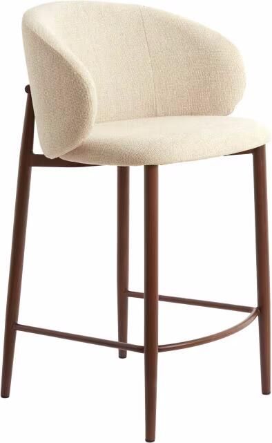 Light & Living Barkruk Aluko Geweven stof Crème (zithoogte 72cm)