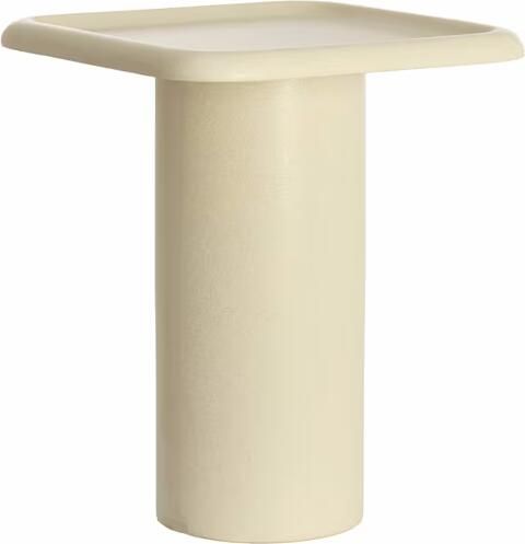 Light & Living Bijzettafel Luarca Keramiek 40 x 40cm Crème Organisch