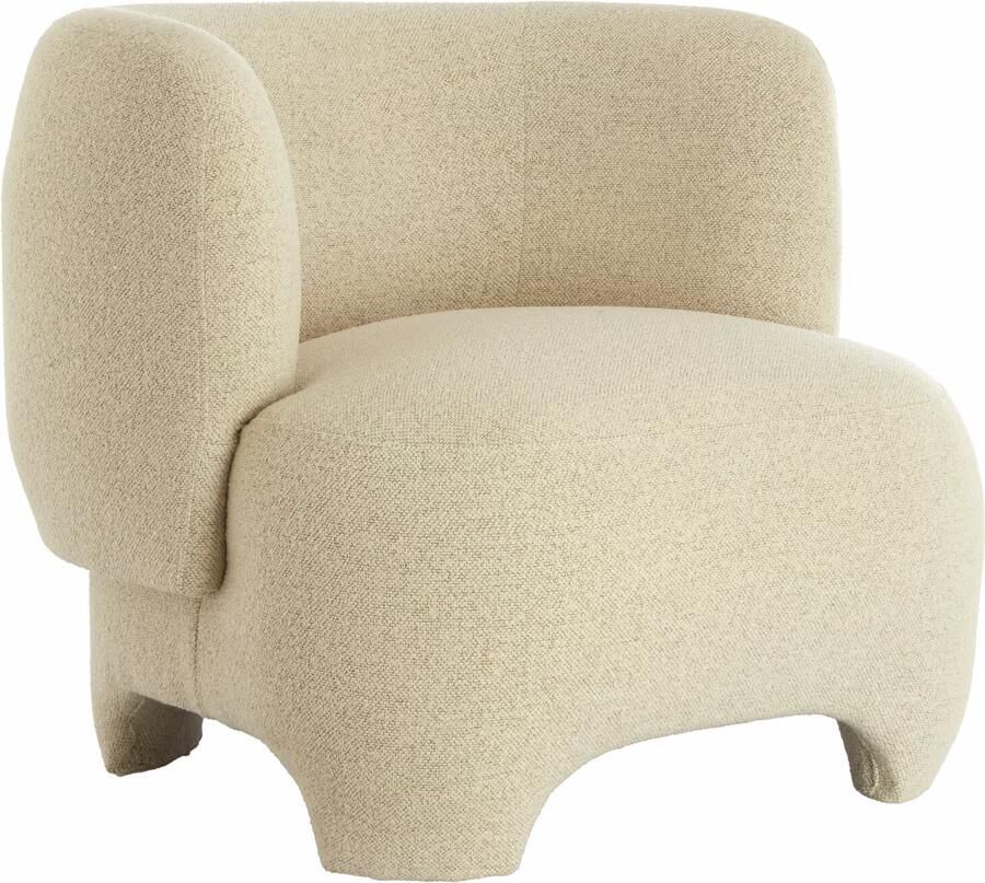 Light & Living Fauteuil Zenica Bouclé Crème Organisch