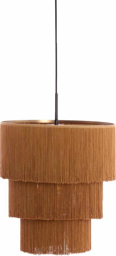 Light & Living Hanglamp Malaika 3-lamps Ø45cm Bruin Rond
