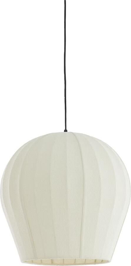 Light & Living Hanglamp Zagori Bouclé Ø44cm Crème Rond