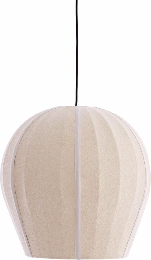 Light & Living Hanglamp Zagori Bouclé Ø44cm Zand Rond