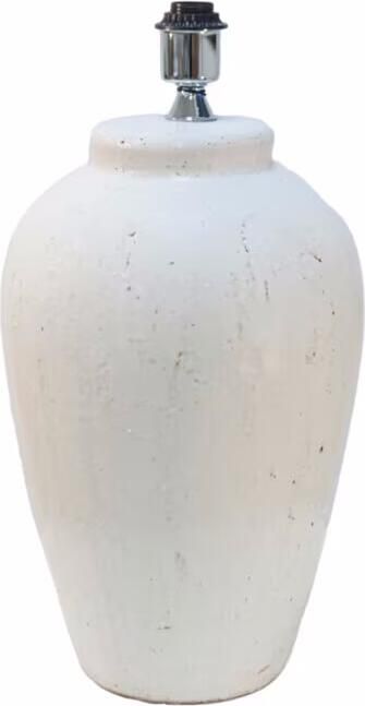 Light & Living Lampvoet Vesuvius Keramiek 55cm Wit (excl. kap) Rond