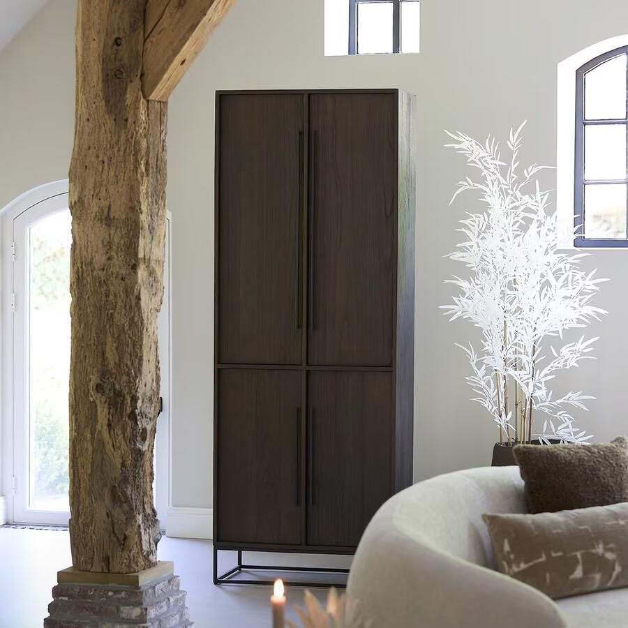 Light & Living Light&living Kast 75x40x200 cm LILIAN hout donker bruin