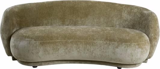 Light & Living Organische Bank Uvita Velvet 191cm Groen