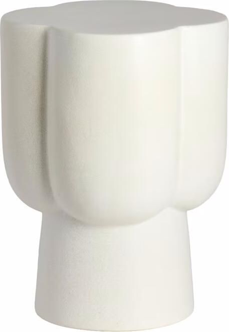 Light & Living Organische Bijzettafel Junto Keramiek Ø35cm Crème Rond