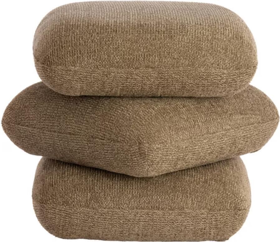 Light & Living Poef Laurie 45cm Taupe
