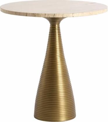 Light & Living Ronde Bijzettafel Bahia Travertin Ø45cm Zand