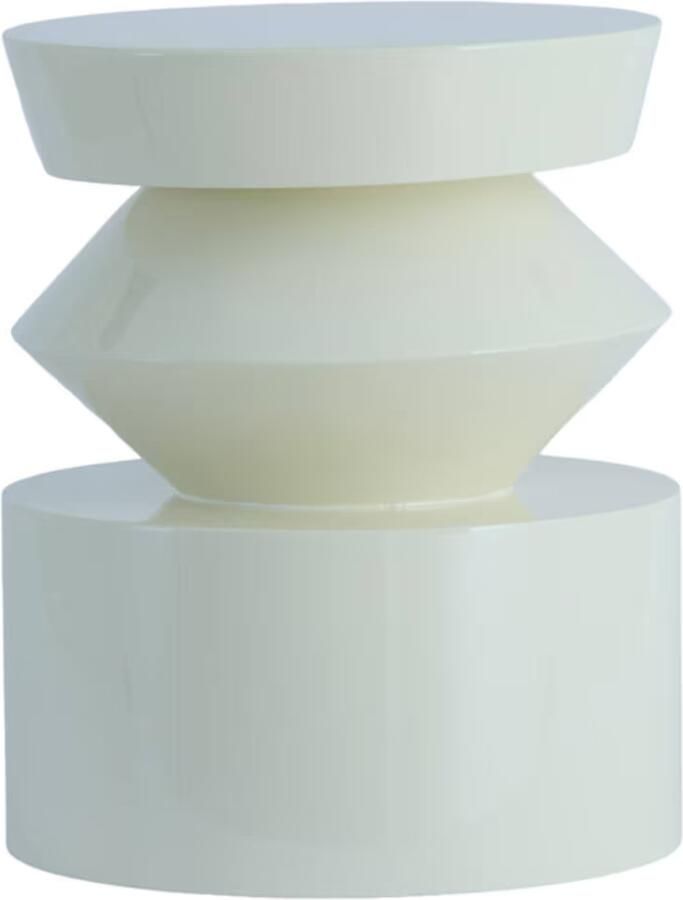 Light & Living Ronde Bijzettafel Dhoti Ø40cm Crème