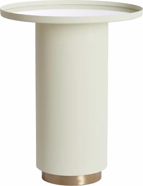 Light & Living Ronde Bijzettafel Fatima Ø46cm Crème